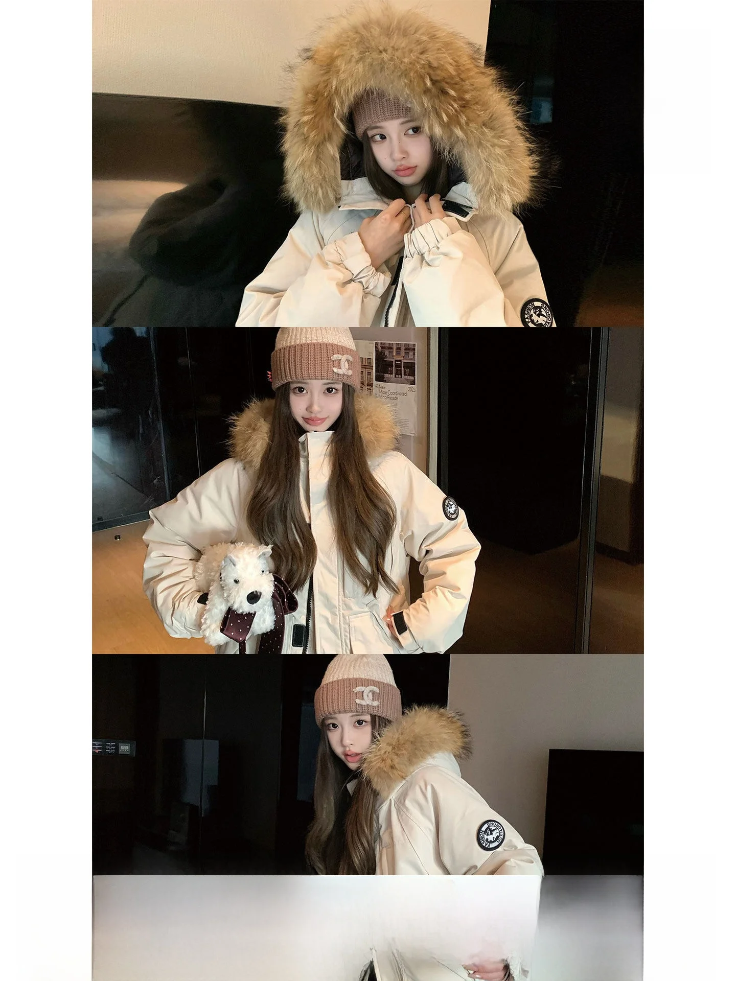Okaaay Anti-Cold ative Autumn Winter Warm 90 White Du down Parka Coat Loose Fur Collar down Jaet Casual Sle
Okaaay Anti-Cold ative Autumn Winter Warm 90 White Du down Parka Coat Loose Fur Collar down Jaet Casual Sle