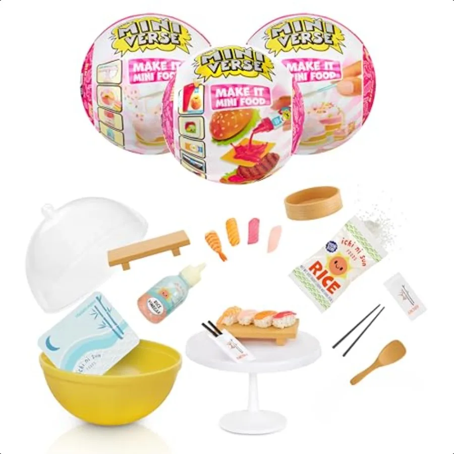 Make It Mini Food Diner Series 3 Sushi Restaurant Bundle 3 Pack Mini Collectibles MGA's Miniverse Blind Pack DIY Crafts Resin P
Make It Mini Food Diner Series 3 Sushi Restaurant Bundle 3 Pack Mini Collectibles MGA's Miniverse Blind Pack DIY Crafts Resin P