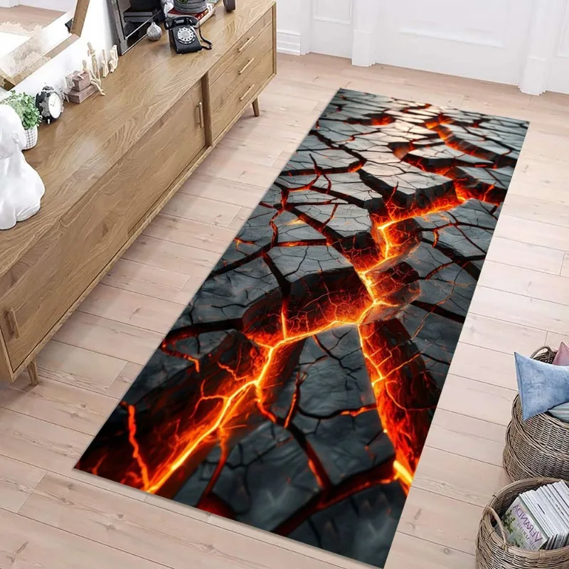 Lava Crack Runner Rug 3D Optical Illusion Volcanic Lava Pattern Home Decor Carpet Soft Non-slip Floor Mat for Hallway Bedroom
Lava Crack Runner Rug 3D Optical Illusion Volcanic Lava Pattern Home Decor Carpet Soft Non-slip Floor Mat for Hallway Bedroom