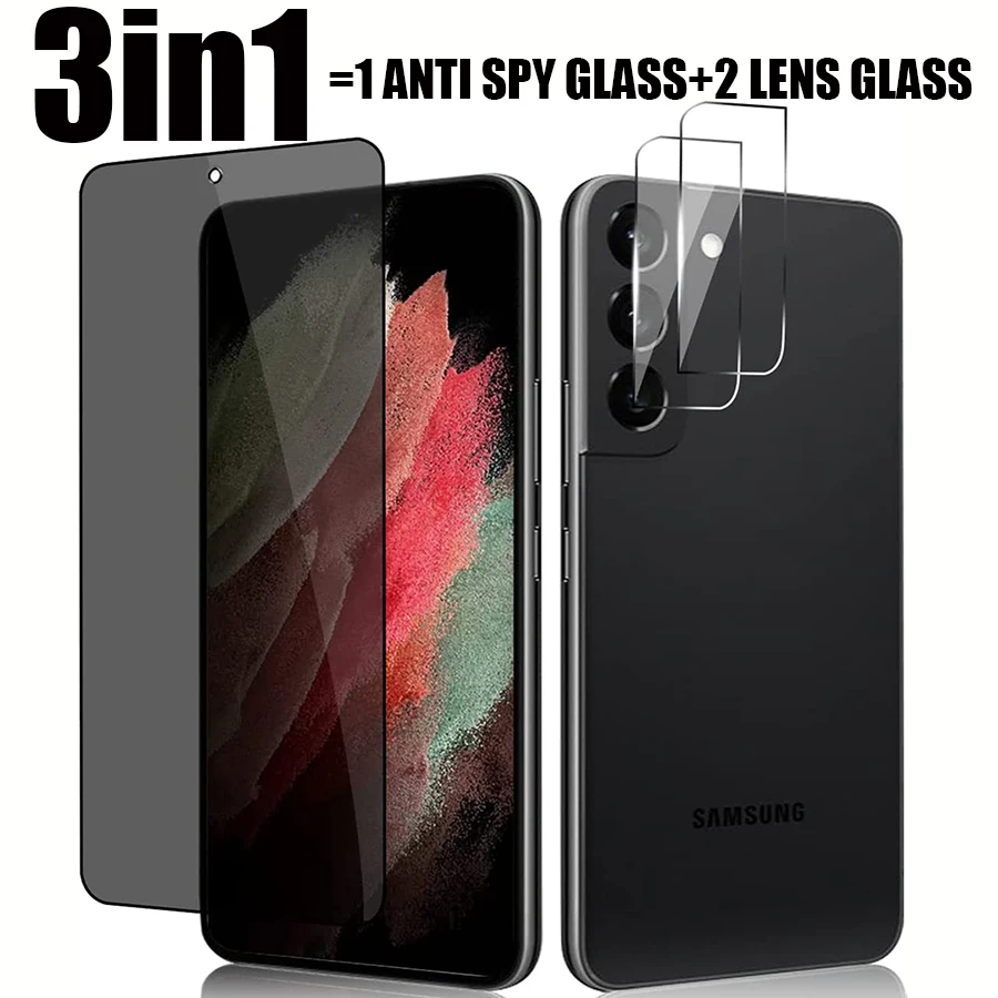 3 в 1, противошпионское закаленное стекло с полным покрытием для Samsung Galaxy S22 + S22 Plus S22, ультратонкая защита для объектива камеры на Galaxy S22
3 в 1, противошпионское закаленное стекло с полным покрытием для Samsung Galaxy S22 + S22 Plus S22, ультратонкая защита для объектива камеры на Galaxy S22