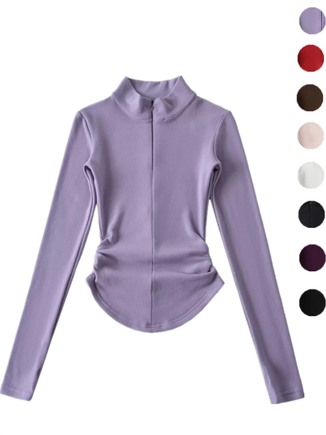 Retro American Spicy Girl Sle Warm Velvet Pleated Waist Inward ort Sve Stand Collar f Zipper Long Sve T irt
Retro American Spicy Girl Sle Warm Velvet Pleated Waist Inward ort Sve Stand Collar f Zipper Long Sve T irt