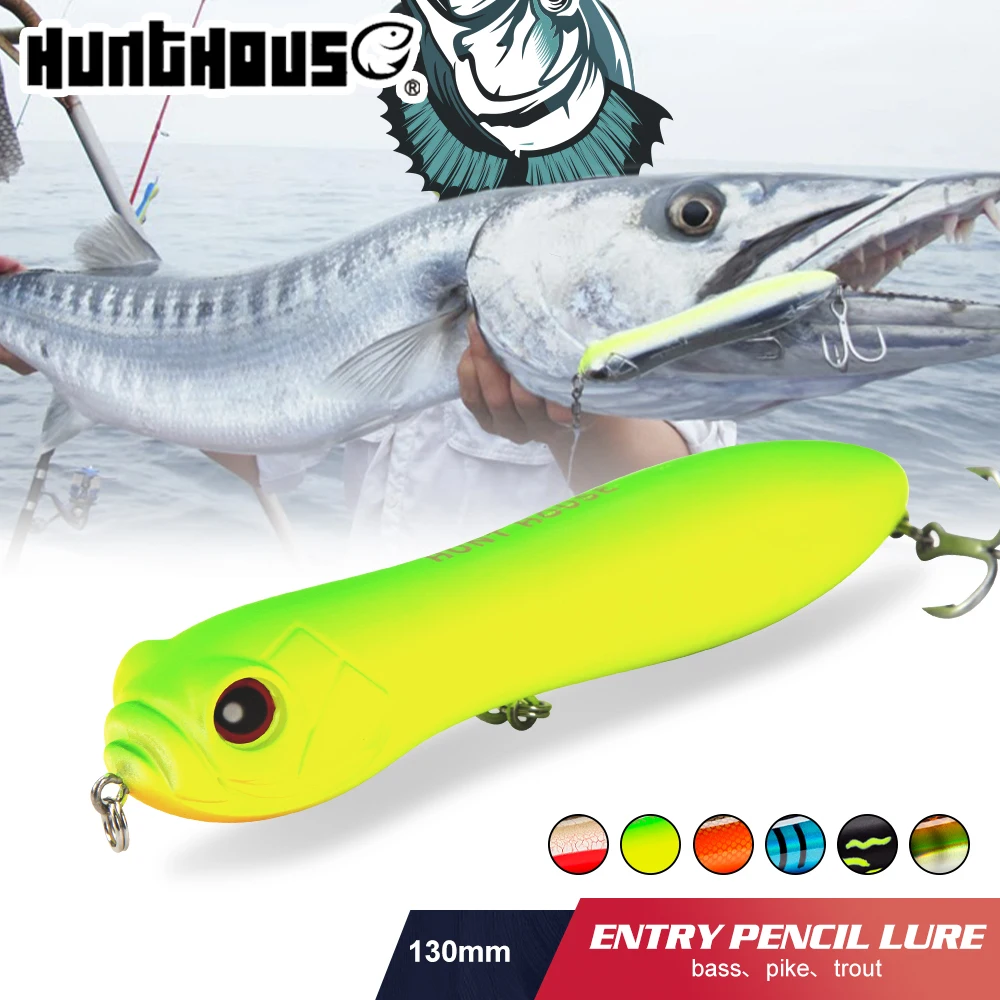 Hunthouse Topwater Pencil Fishing Lure 130mm 32g Freshwater Floating Fishing Biat Big Rattle Ball Loud Noise For Bass LW127
Hunthouse Topwater Pencil Fishing Lure 130mm 32g Freshwater Floating Fishing Biat Big Rattle Ball Loud Noise For Bass LW127