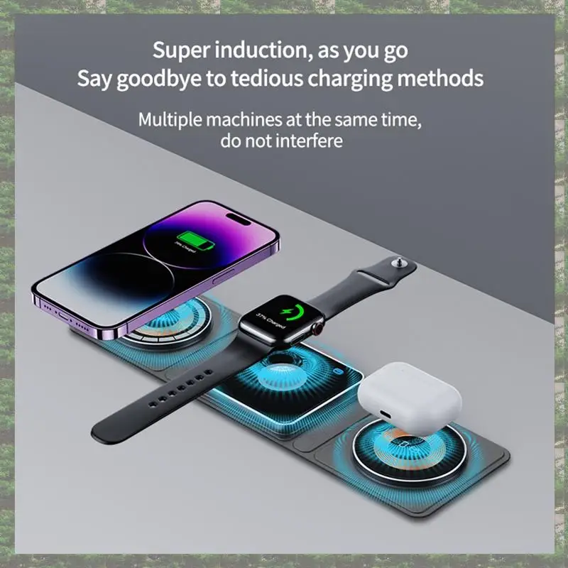 3-In-One Foldable Wireless Charger Pad For Iphone/Iwatch/ Magnetic Foldable 3 In 1 Wireless Charging Station Easy To Use
3-In-One Foldable Wireless Charger Pad For Iphone/Iwatch/ Magnetic Foldable 3 In 1 Wireless Charging Station Easy To Use