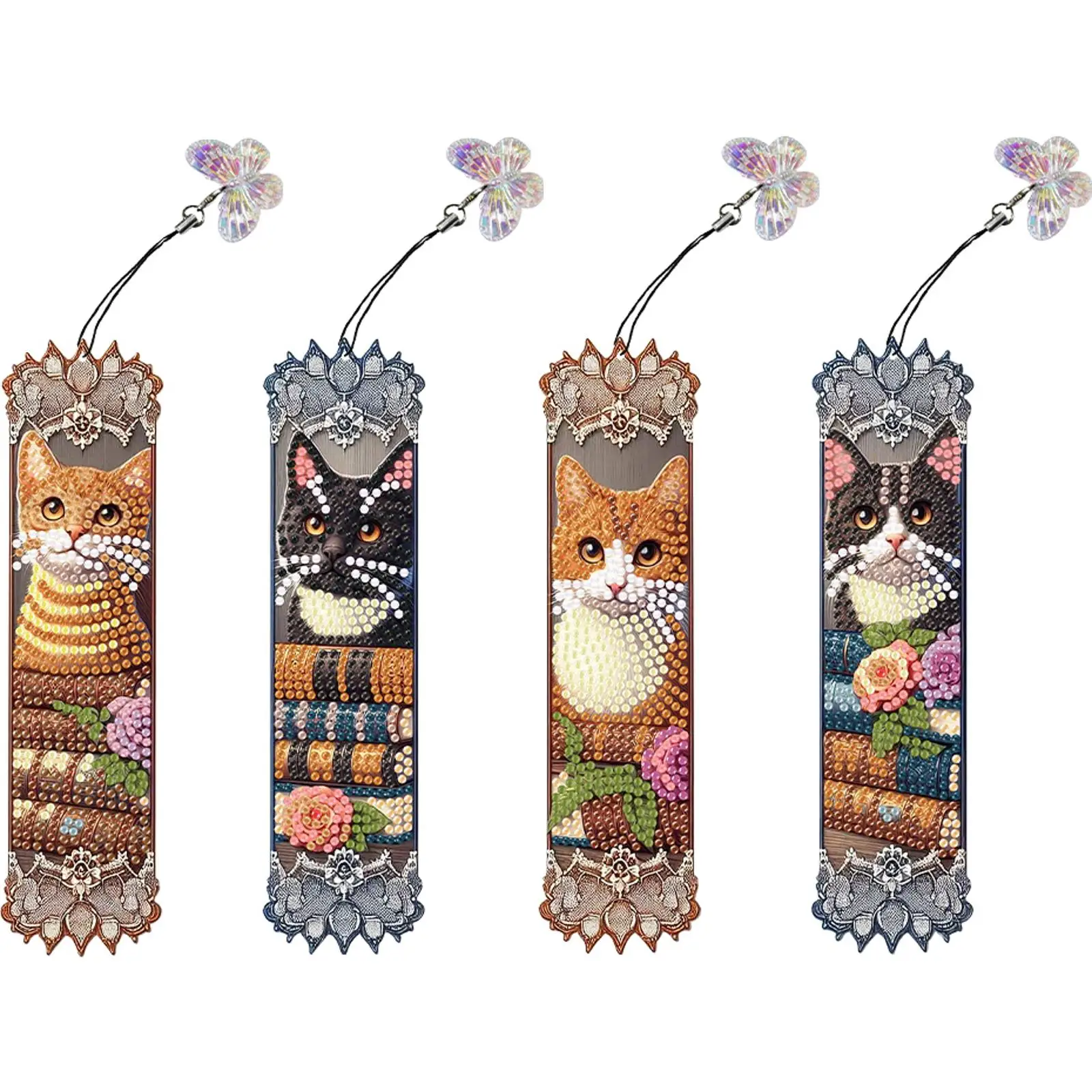 Набор из 4 закладок для алмазной вышивки нестандартной формы: Алмазные закладки для творчества и проектов DIY
Набор из 4 закладок для алмазной вышивки нестандартной формы: Алмазные закладки для творчества и проектов DIY