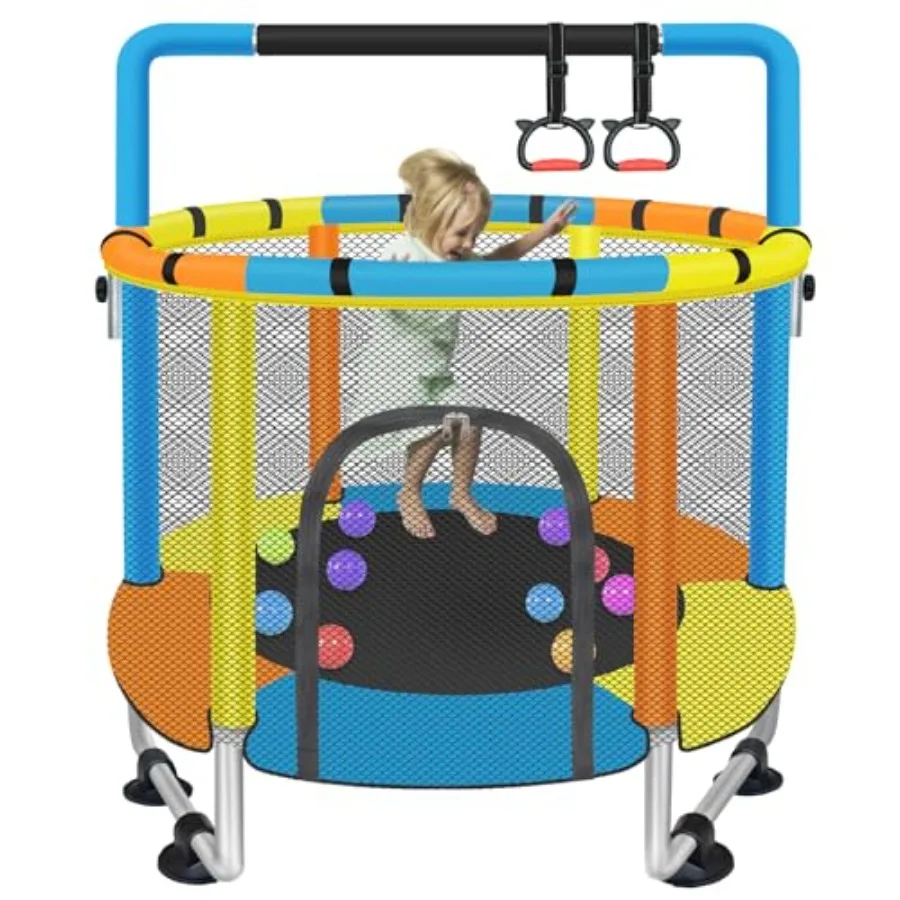 Toddler Trampoline for Ages 1-8 55'' Small Trampoline with Safety Enclosure Net Adjustable Gymnastics Bar Indoor Outdoor Baby M
Toddler Trampoline for Ages 1-8 55'' Small Trampoline with Safety Enclosure Net Adjustable Gymnastics Bar Indoor Outdoor Baby M