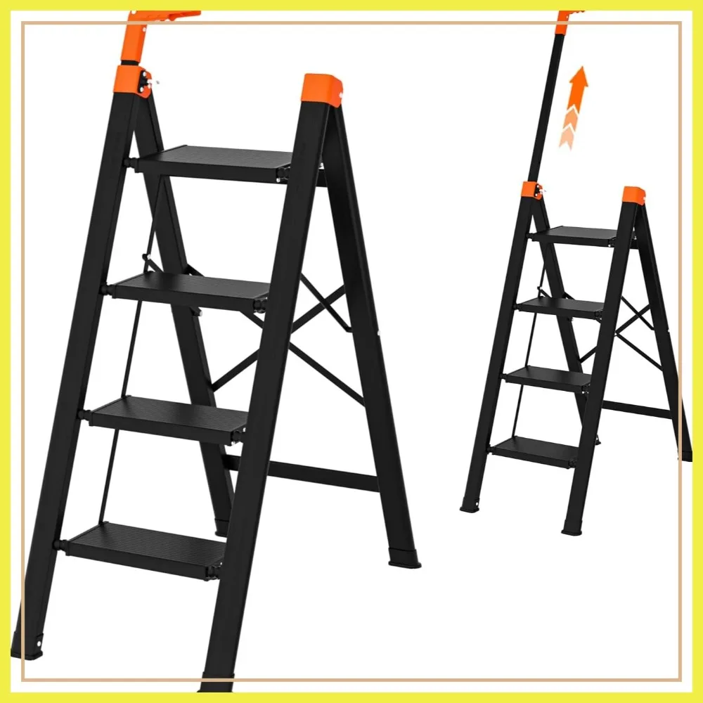 4 Step Ladder with Handrail, Lightweight Aluminum, 600 lbs Capacity Step Stool for Kitchen, Home, Office
4 Step Ladder with Handrail, Lightweight Aluminum, 600 lbs Capacity Step Stool for Kitchen, Home, Office