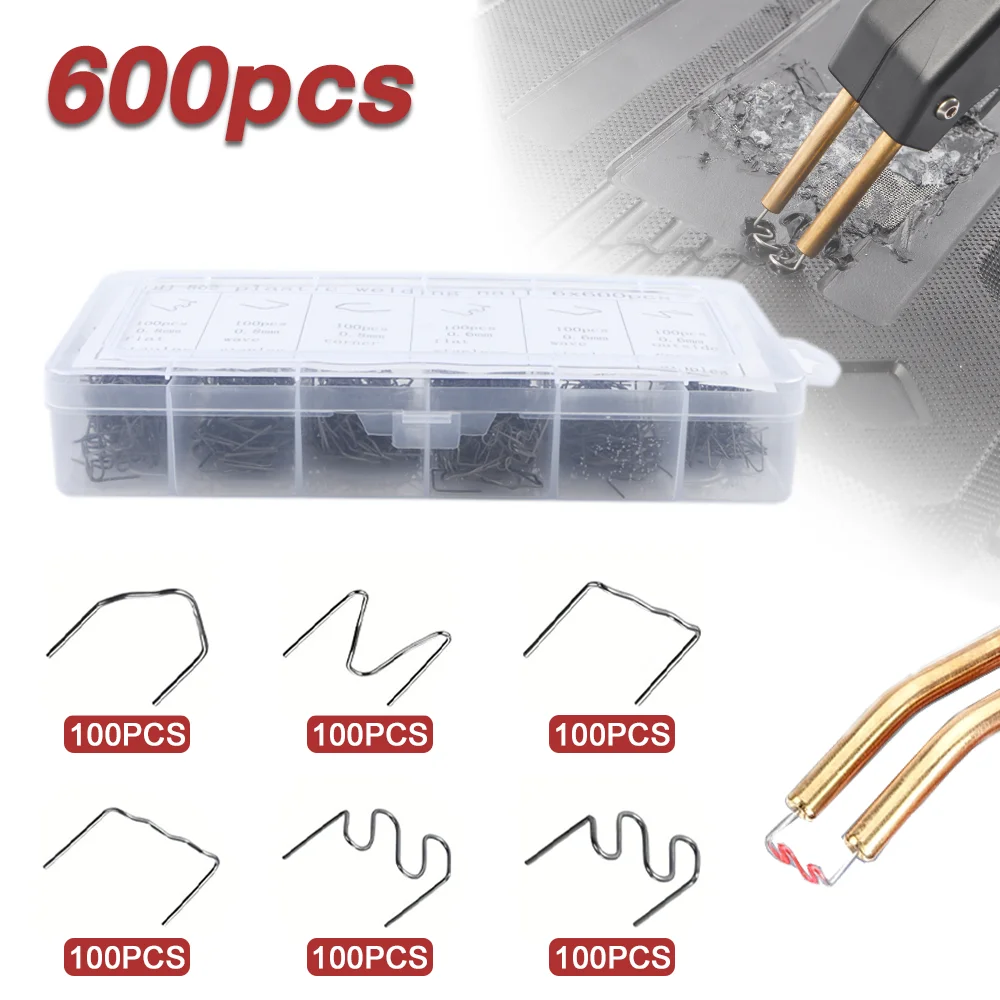 600PCS Hot Stapler Staples For Plastic Welder, Car bumper repair welding wire, Plastic welding tools, 0.6/0.8mm hot welding nail
600PCS Hot Stapler Staples For Plastic Welder, Car bumper repair welding wire, Plastic welding tools, 0.6/0.8mm hot welding nail