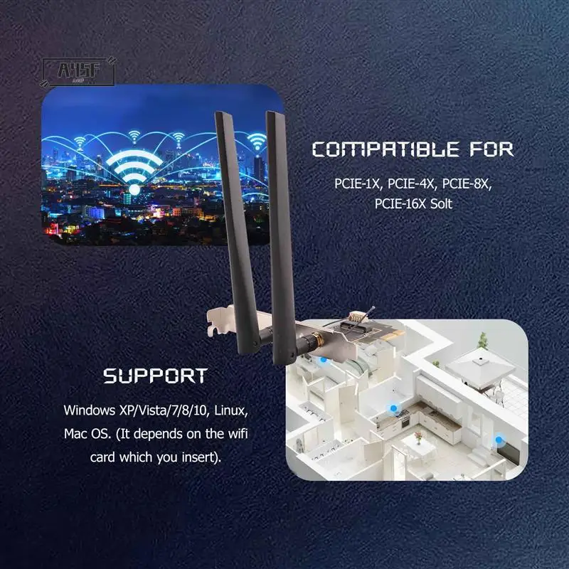 A45F-NGFF M2 Беспроводная карта к PCI-E Pcie Настольный Bluetooth-конвертер-адаптер с 2 антеннами переменного тока для AX200 9260AC 8265NGW
A45F-NGFF M2 Беспроводная карта к PCI-E Pcie Настольный Bluetooth-конвертер-адаптер с 2 антеннами переменного тока для AX200 9260AC 8265NGW