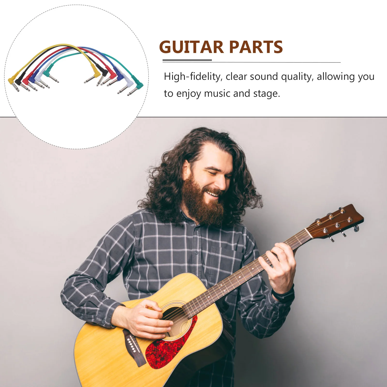 6pcs Guitar Effect Cable 6.35Mm Male To Male Right Angle Patch Cord Low Audio Instrument Cable -Free
6pcs Guitar Effect Cable 6.35Mm Male To Male Right Angle Patch Cord Low Audio Instrument Cable -Free