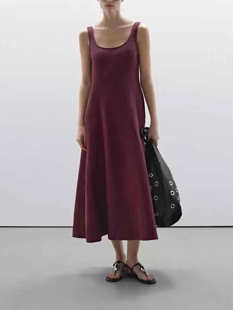 European style new women's fashion versatile temperament drape elegant long linen blend vest dress
European style new women's fashion versatile temperament drape elegant long linen blend vest dress