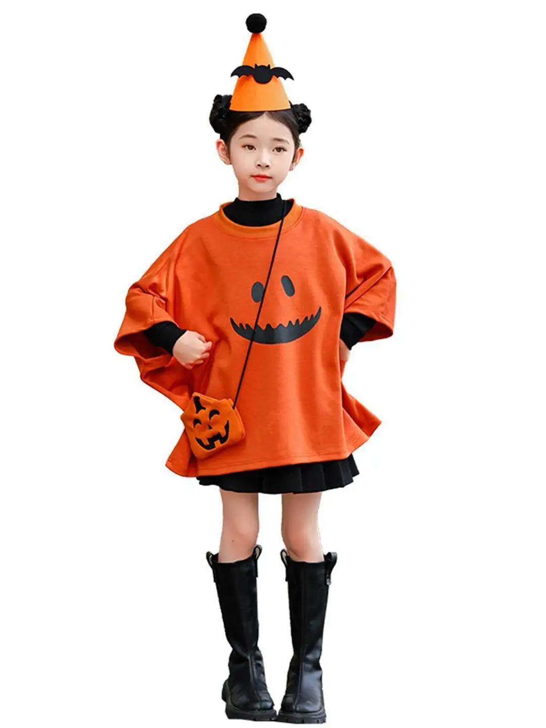 Детский костюм на Хэллоуин, халат для косплея дьявола, наряд с тыквой для мальчиков и девочек, одежда для выступлений с призраком, материал полиэстера
Детский костюм на Хэллоуин, халат для косплея дьявола, наряд с тыквой для мальчиков и девочек, одежда для выступлений с призраком, материал полиэстера