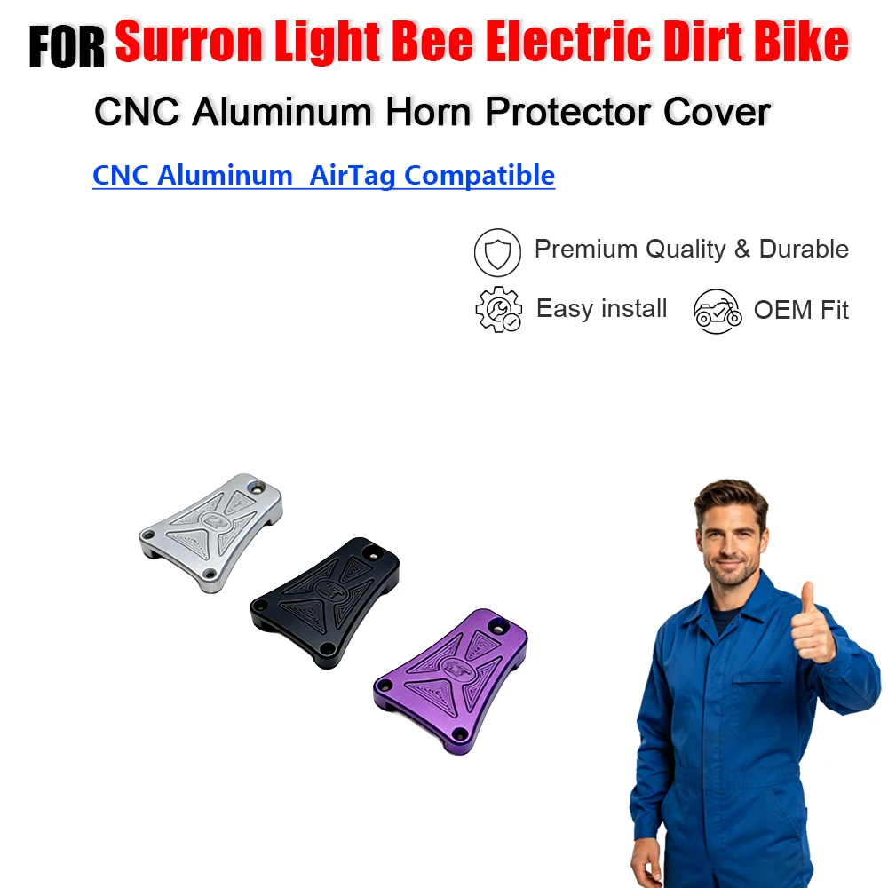 CNC Aluminum Horn Protector Cover Mudguard for Surron Light Bee Electric Dirt Bike AirTag Mount
CNC Aluminum Horn Protector Cover Mudguard for Surron Light Bee Electric Dirt Bike AirTag Mount