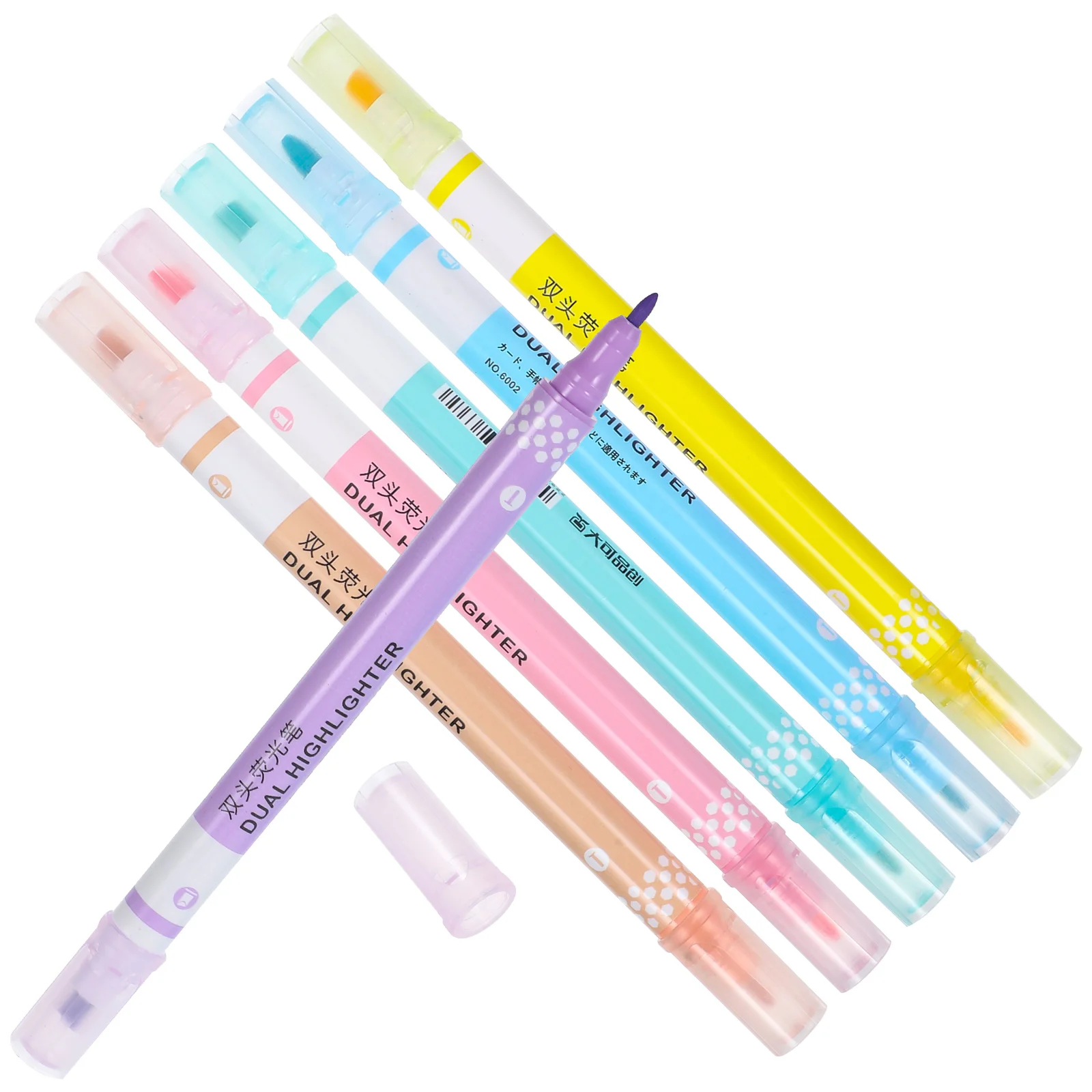 6 Dual Tips Highlighters Assorted Colors Portable Retractable Thick Markers Journaling School Supplies Plastic Pocket Size
6 Dual Tips Highlighters Assorted Colors Portable Retractable Thick Markers Journaling School Supplies Plastic Pocket Size