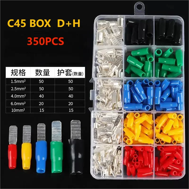 C45 Terminals for DZ47 Air Switch Circuit Breaker Wire Connector Electric Cable Connector Copper Crimp Terminal C45-1.5-70mm2
C45 Terminals for DZ47 Air Switch Circuit Breaker Wire Connector Electric Cable Connector Copper Crimp Terminal C45-1.5-70mm2