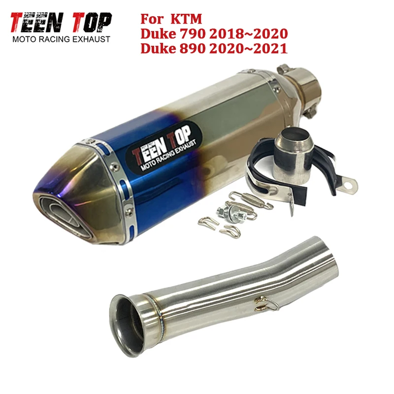Duke 890 Slip-On Exhaust For KTM Duke 790 Middle Link Pipe 51mm Racing Muffler Motorcycle Elbow DB killer Escape Moto Silencieux 
Duke 890 Slip-On Exhaust For KTM Duke 790 Middle Link Pipe 51mm Racing Muffler Motorcycle Elbow DB killer Escape Moto Silencieux
