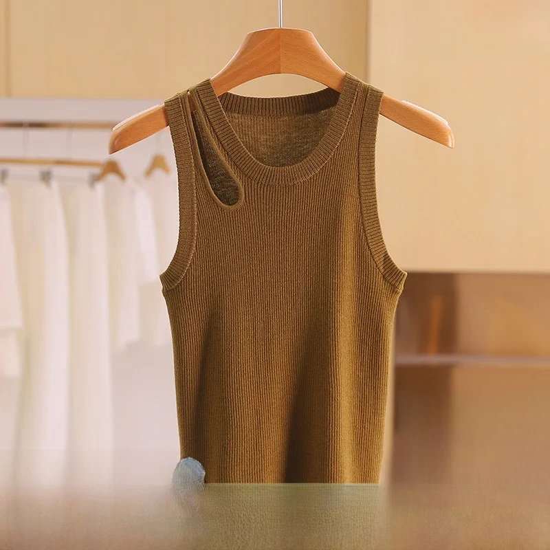 Women's Knitted Vest 309 Wool Hollow out Slim Fit Pure Color Sweater Spring Brand Button Casual Sle Polyester Fiber
Women's Knitted Vest 309 Wool Hollow out Slim Fit Pure Color Sweater Spring Brand Button Casual Sle Polyester Fiber