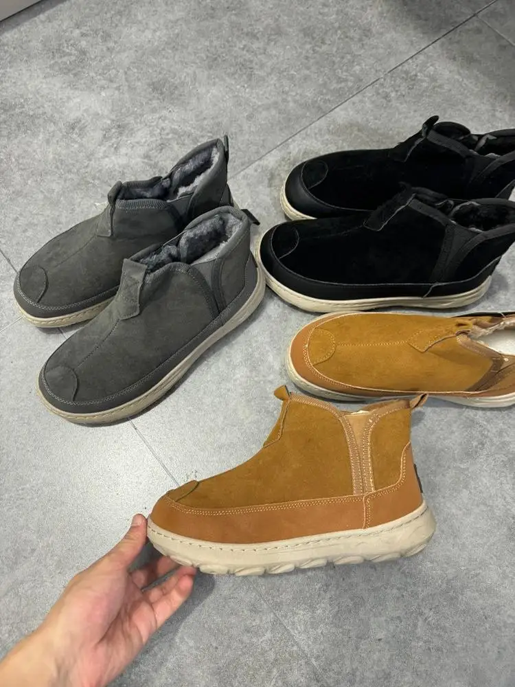 Warm Fleece Lined Men's Winter Boots Slip-On Thickened Anti-Slip Snow Boots Casual Short Tube Rubber Bottom Boots
Warm Fleece Lined Men's Winter Boots Slip-On Thickened Anti-Slip Snow Boots Casual Short Tube Rubber Bottom Boots