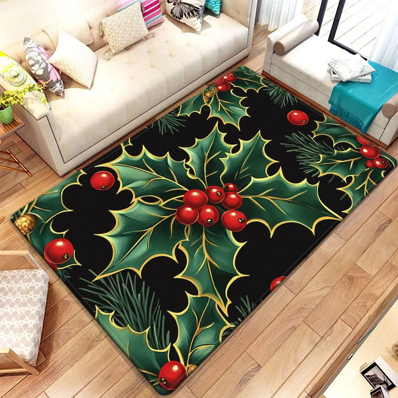 Рождественский ковер с ягодами холла, праздничный зеленый, красный узор, ковер для гостиной, праздничный домашний декор, сезонный напольный коврик, рождественский подарок
Рождественский ковер с ягодами холла, праздничный зеленый, красный узор, ковер для гостиной, праздничный домашний декор, сезонный напольный коврик, рождественский подарок