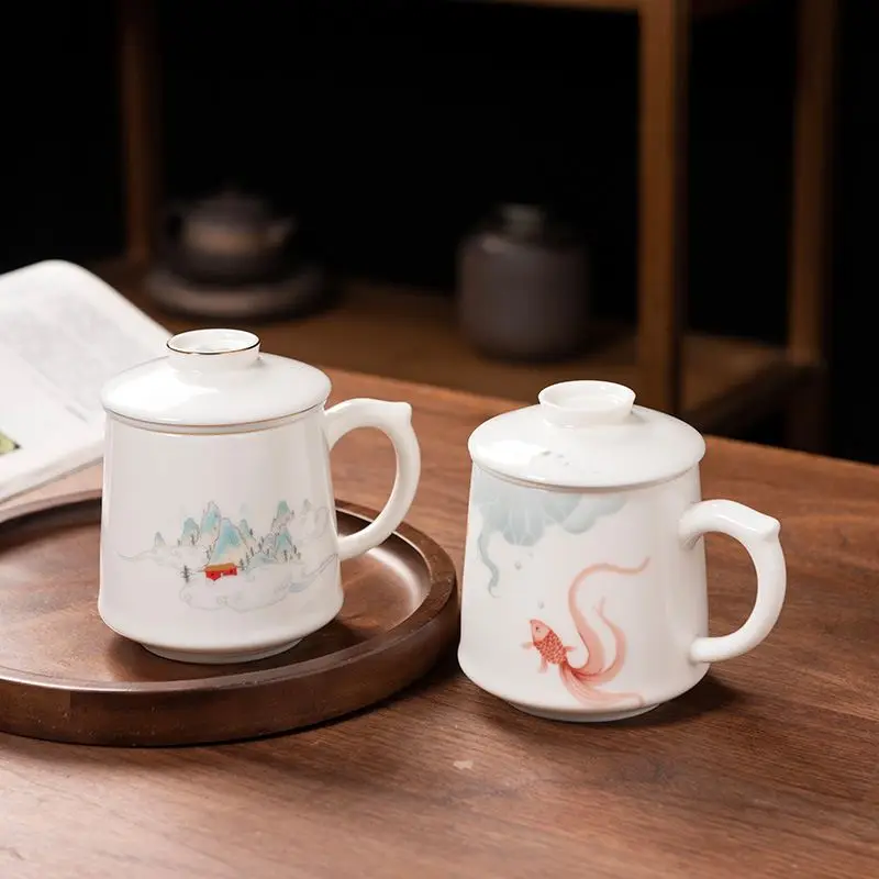 Dehua White Porcelain Tea Cup Office Special Tea Brewing Cup Separate Yuzhi Jade Tea Water Ceramic Personal Cup Logo Printed
Dehua White Porcelain Tea Cup Office Special Tea Brewing Cup Separate Yuzhi Jade Tea Water Ceramic Personal Cup Logo Printed