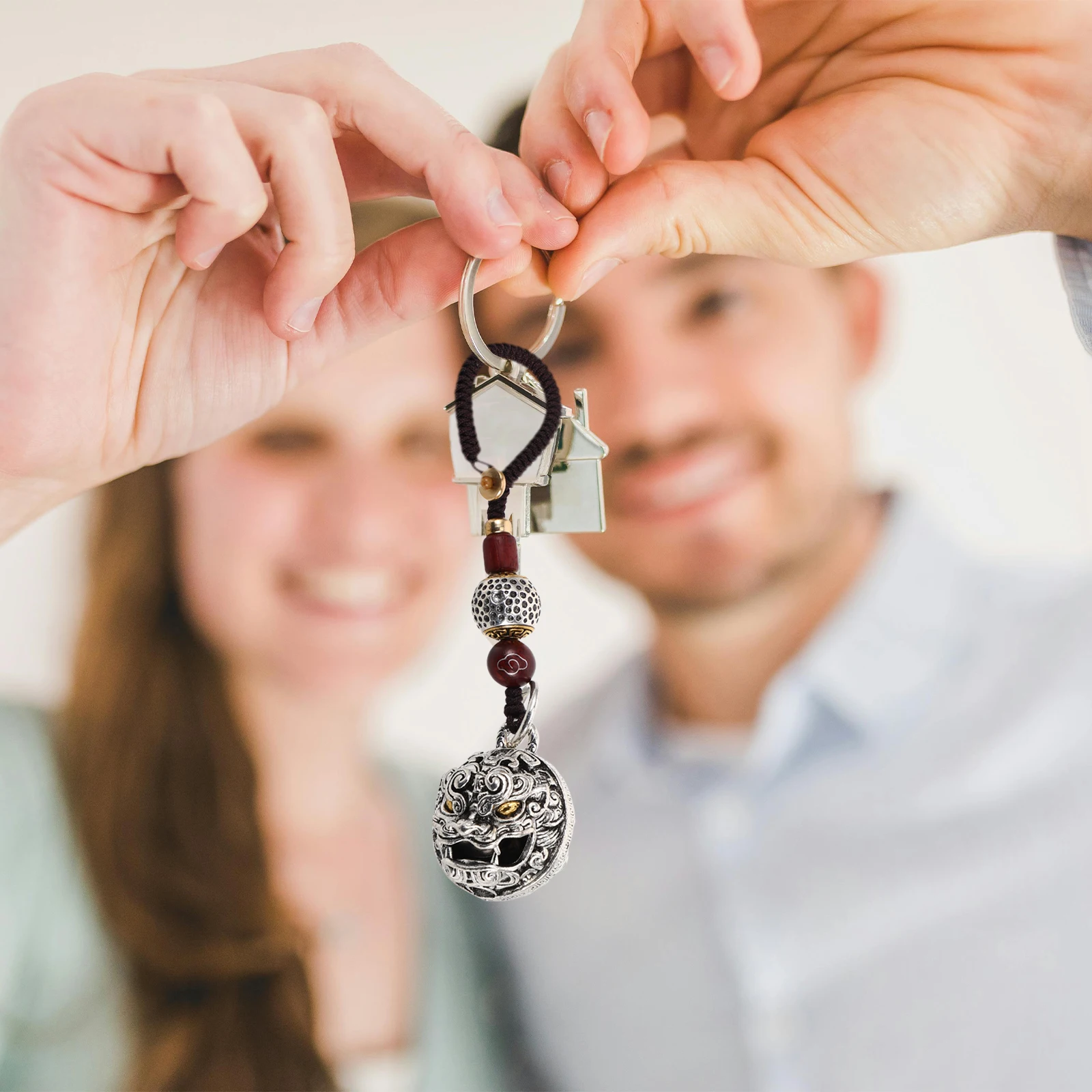 Car Keychain Chinese Charm Braided Rope Silver Alloy Pendant Key Ring Bag Lucky Accessory Traditional nament
Car Keychain Chinese Charm Braided Rope Silver Alloy Pendant Key Ring Bag Lucky Accessory Traditional nament