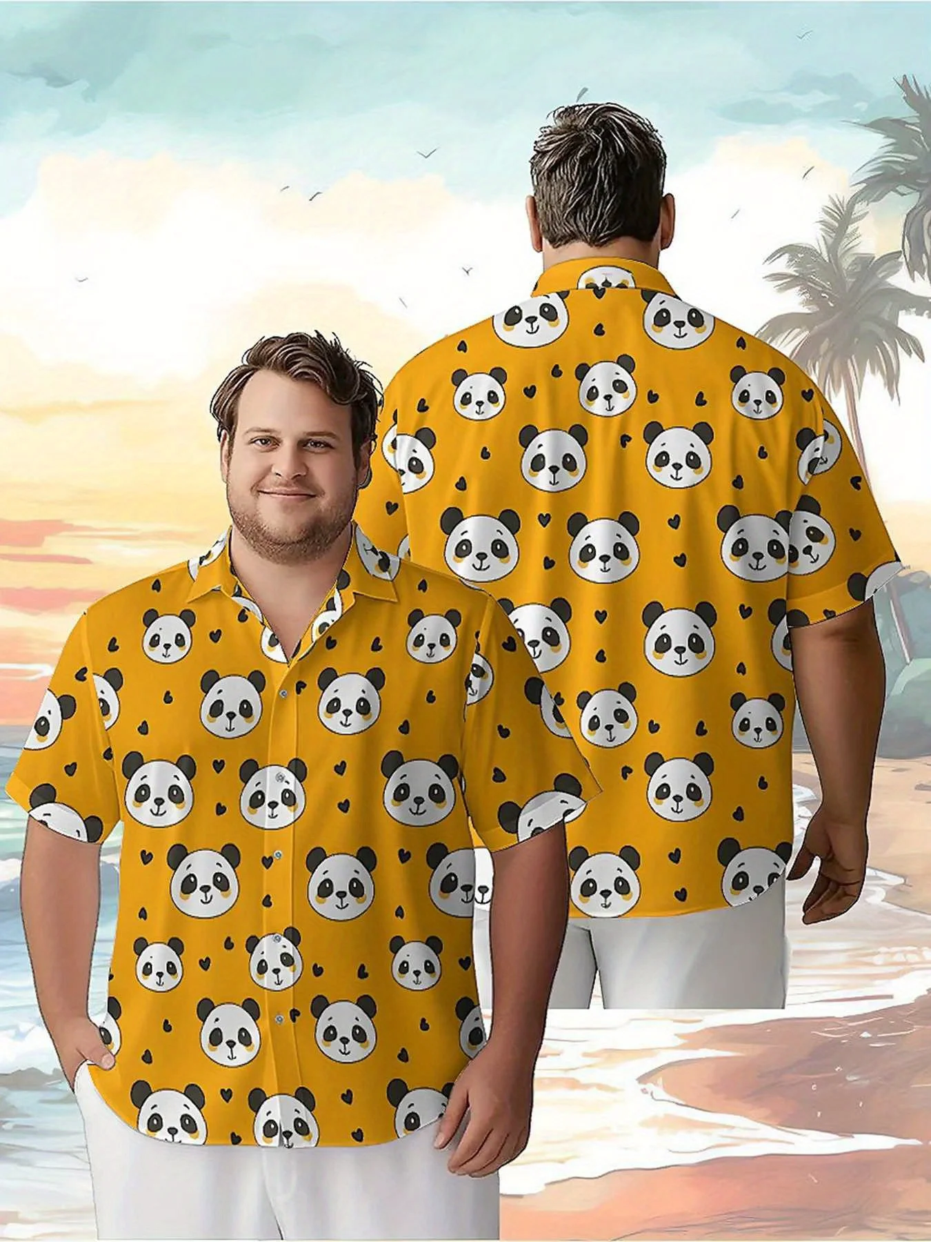 Men's Plus Size Hawaiian Shirts Cute Panda Pattern, Summer Casual Tops, Suitable for Outdoor and Party, Streetwear
Men's Plus Size Hawaiian Shirts Cute Panda Pattern, Summer Casual Tops, Suitable for Outdoor and Party, Streetwear
