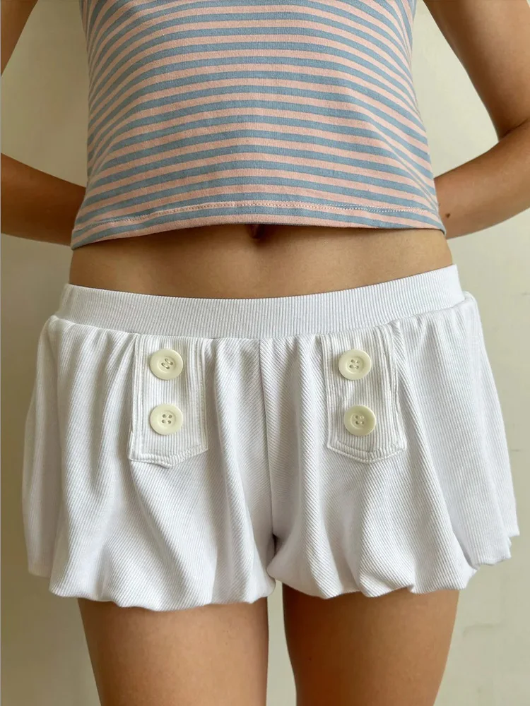 2026 new Shorts Elastic Waist Button Pocket Bubble Hem Summer Daily Casual Y2K Vintage Women Solid Color Slim Shorts
2026 new Shorts Elastic Waist Button Pocket Bubble Hem Summer Daily Casual Y2K Vintage Women Solid Color Slim Shorts
