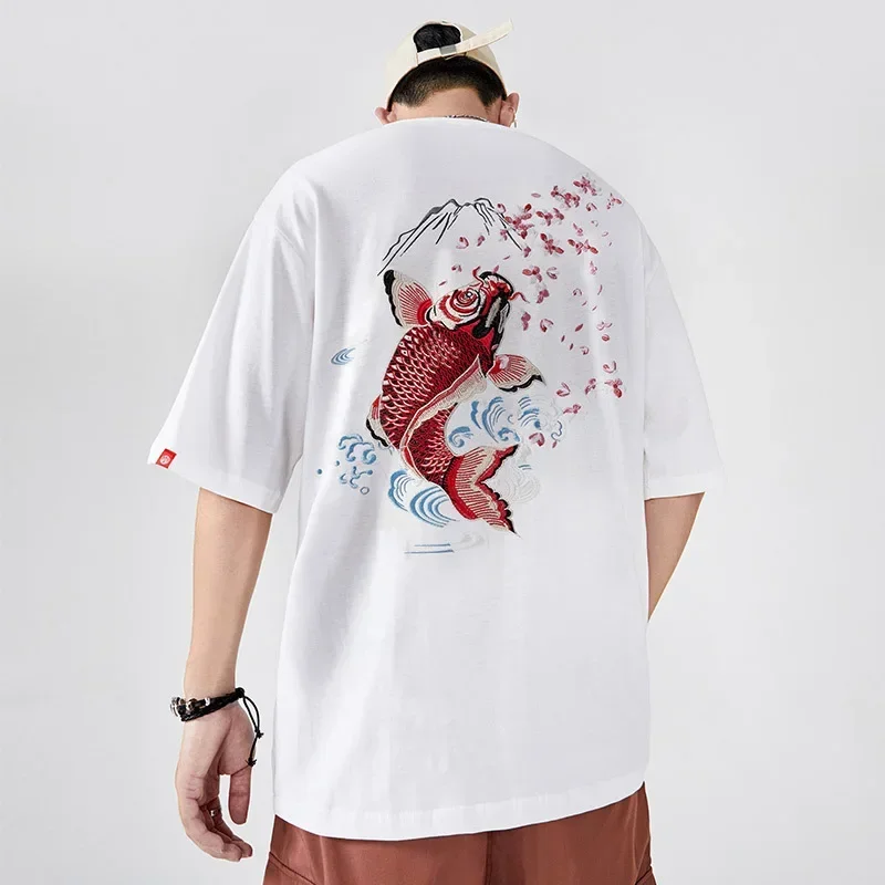2025 2021 Summer New Chinese Style Embroidered Fish Casual Fit Men's T-Shirt Women's Short Sleeve Nation Trendy Apparel
2025 2021 Summer New Chinese Style Embroidered Fish Casual Fit Men's T-Shirt Women's Short Sleeve Nation Trendy Apparel
