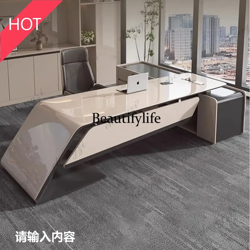 M9344 Bureaux Study Office Table Pliante Office Furniture Modern Luxury Lacquered L Shaped Boss Table Computer Desk
M9344 Bureaux Study Office Table Pliante Office Furniture Modern Luxury Lacquered L Shaped Boss Table Computer Desk