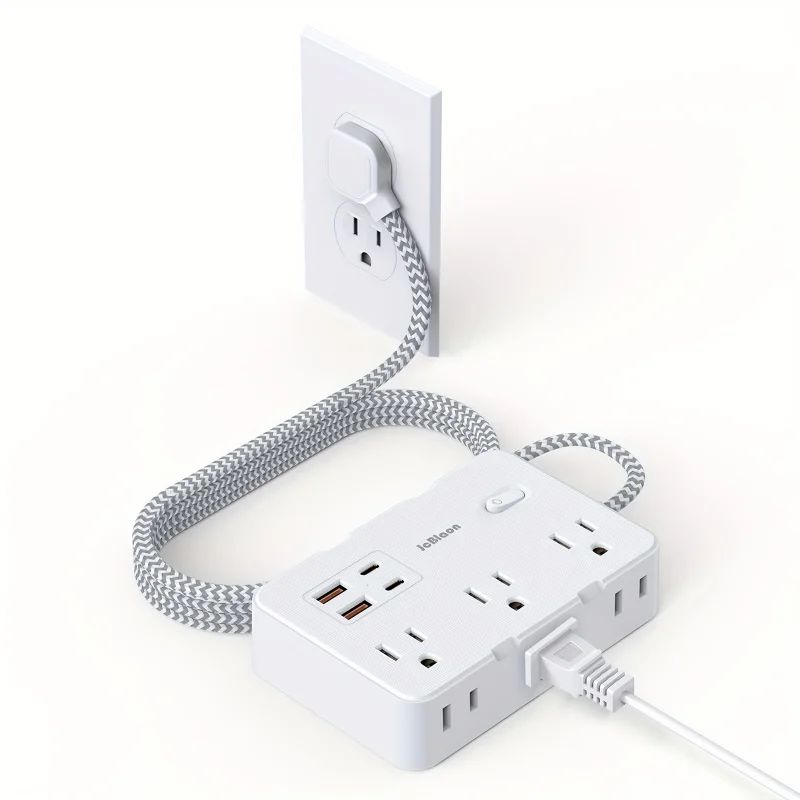 Flat Extension Cable,5FT Flat Plug Surge Protector Power Board,Belt USB C,6 One Socket 4 USB Port (2 USB C)
Flat Extension Cable,5FT Flat Plug Surge Protector Power Board,Belt USB C,6 One Socket 4 USB Port (2 USB C)