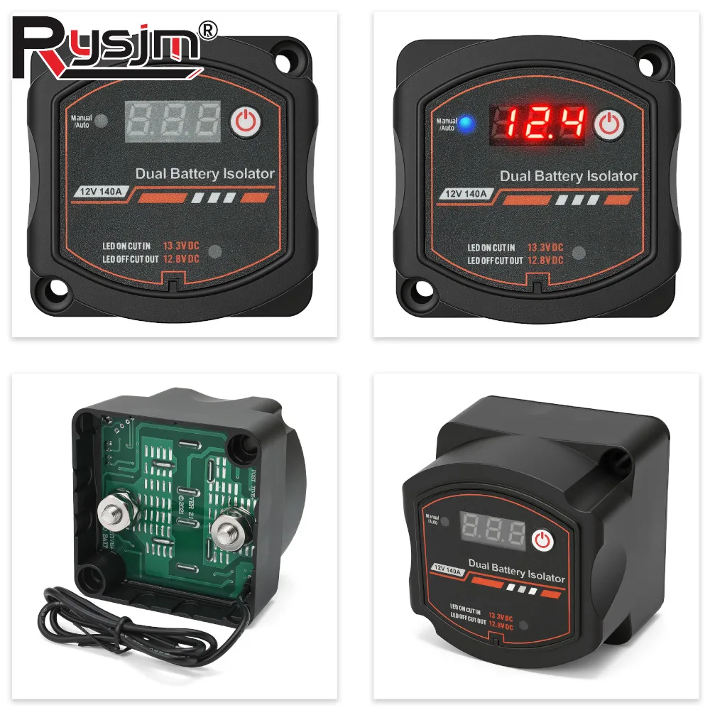 N Smart Dual Battery Isolator 12V 140A Waterproof Digital Voltage Sensitive Relay VSR Switch for Car UTV RV Camper Boat Yacht
N Smart Dual Battery Isolator 12V 140A Waterproof Digital Voltage Sensitive Relay VSR Switch for Car UTV RV Camper Boat Yacht