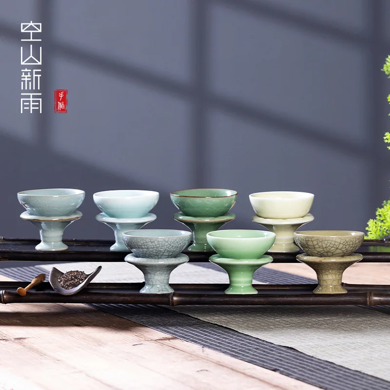 Kungfu Tea Filter Set Strainer Infusers Teaware Maker Celadon Ge Kiln Ice Cracked Hourglass Holder Ceramic Accessories Creative
Kungfu Tea Filter Set Strainer Infusers Teaware Maker Celadon Ge Kiln Ice Cracked Hourglass Holder Ceramic Accessories Creative