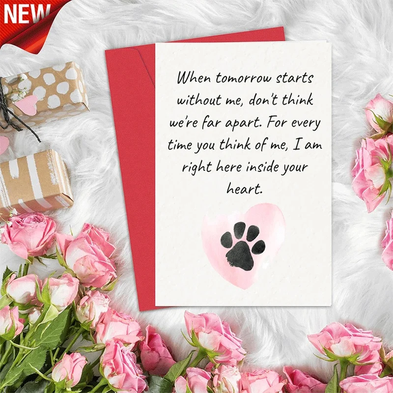 Pet Memorial Greeting Card, Sympathy Card for Loss of Dog Cat, Forever in Heart Pet Bereavement Card with Pa
Pet Memorial Greeting Card, Sympathy Card for Loss of Dog Cat, Forever in Heart Pet Bereavement Card with Pa