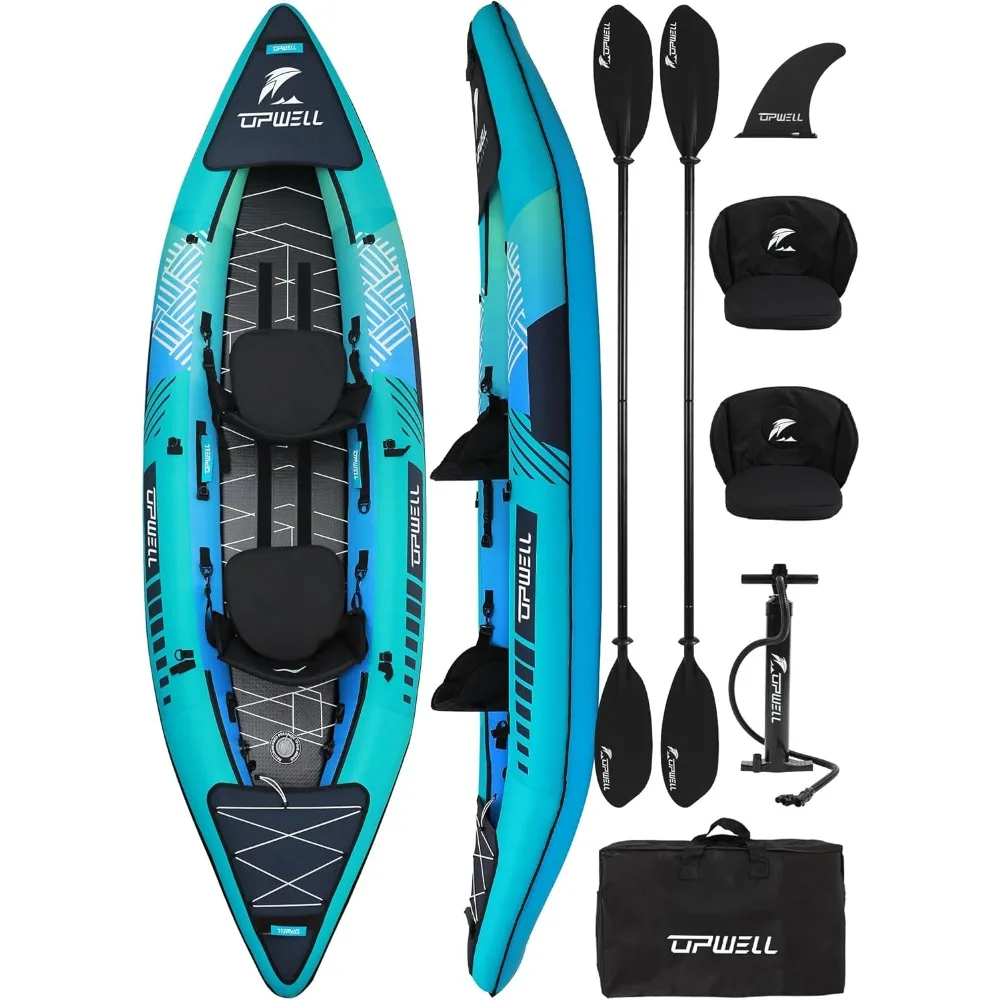 11'/14'6”Inflatable Kayak with Drop Stitch Floor and Accessories Including Kayak Seat with Thickened Cushion, Paddle, Fin
11'/14'6”Inflatable Kayak with Drop Stitch Floor and Accessories Including Kayak Seat with Thickened Cushion, Paddle, Fin