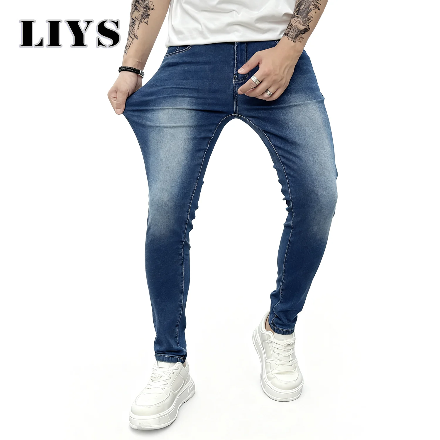 Autumn Men's Slim Fit Classic Stretch Skinny Jeans Casual Street Style Casual Men's Skinny Jeans Male Slim Fit Pencil Denim Blue
Autumn Men's Slim Fit Classic Stretch Skinny Jeans Casual Street Style Casual Men's Skinny Jeans Male Slim Fit Pencil Denim Blue