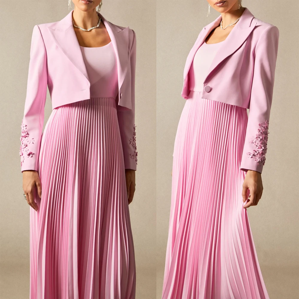 Women's Formal Dresses Suit Gowns Elegant Appliques Peaked Lapel Jacket Coat And Dress For Female Satin 2 Pieces Suit Customized
Women's Formal Dresses Suit Gowns Elegant Appliques Peaked Lapel Jacket Coat And Dress For Female Satin 2 Pieces Suit Customized