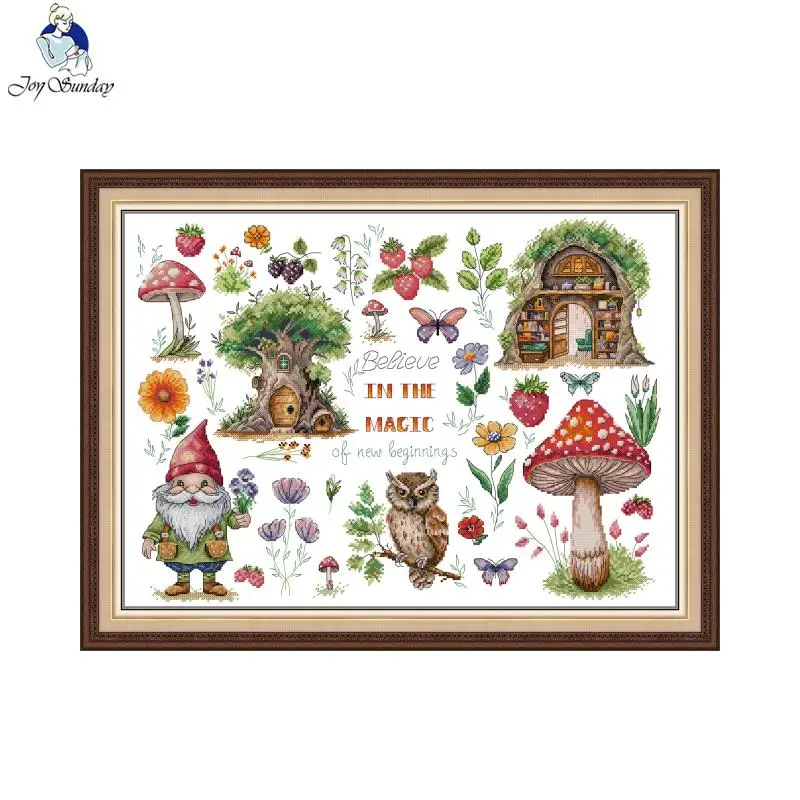 Joy Sunday Dwarf Magic House Pattern Cross Stitch Kit Home Decoration Gift Factory Outlet DMC 16CT 14CT 11CT Hand Embroidery
Joy Sunday Dwarf Magic House Pattern Cross Stitch Kit Home Decoration Gift Factory Outlet DMC 16CT 14CT 11CT Hand Embroidery