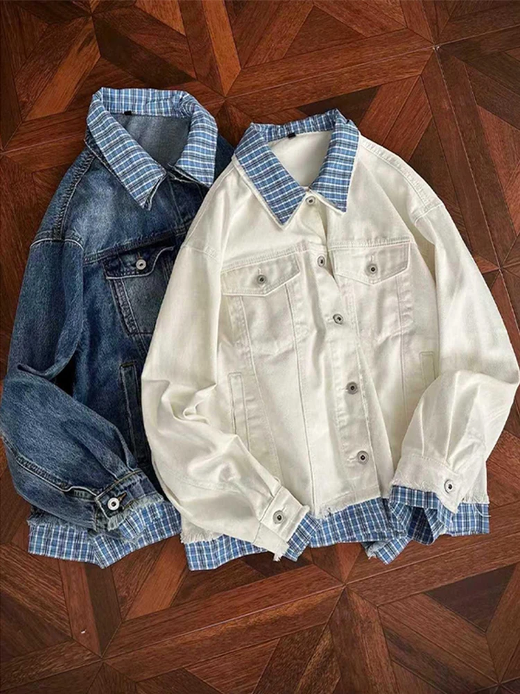 Loose Fit Plaid Patterned Denim Jaet for Men Casual Sle Button Closure Long Sve Youth Wear Resistant Polyester Fiber
Loose Fit Plaid Patterned Denim Jaet for Men Casual Sle Button Closure Long Sve Youth Wear Resistant Polyester Fiber