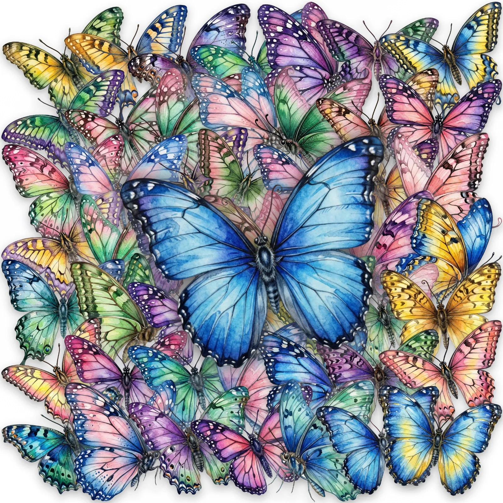 50-Pack Watercolor Forest Butterfly Stickers Transparent PET Waterproof Decorative Decals for Notebook Guitar Helmet Stationery
50-Pack Watercolor Forest Butterfly Stickers Transparent PET Waterproof Decorative Decals for Notebook Guitar Helmet Stationery