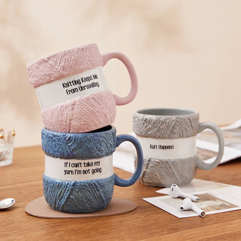 1pc 425ml Yarn Ball Mugs Novelty Coffee Milk Mugs Colorful Knitted Gift for Christmas Mother Day Birthday Unique Present Cup
1pc 425ml Yarn Ball Mugs Novelty Coffee Milk Mugs Colorful Knitted Gift for Christmas Mother Day Birthday Unique Present Cup
