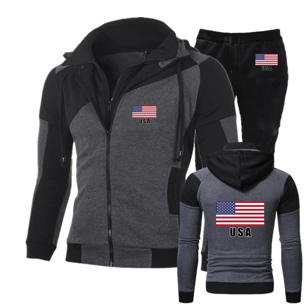2026 USA Flag Spring And Autumn Men's New Football Team Print Diagonal Zipper Hoodie Pullover Leisure Sweatpant Suit
2026 USA Flag Spring And Autumn Men's New Football Team Print Diagonal Zipper Hoodie Pullover Leisure Sweatpant Suit