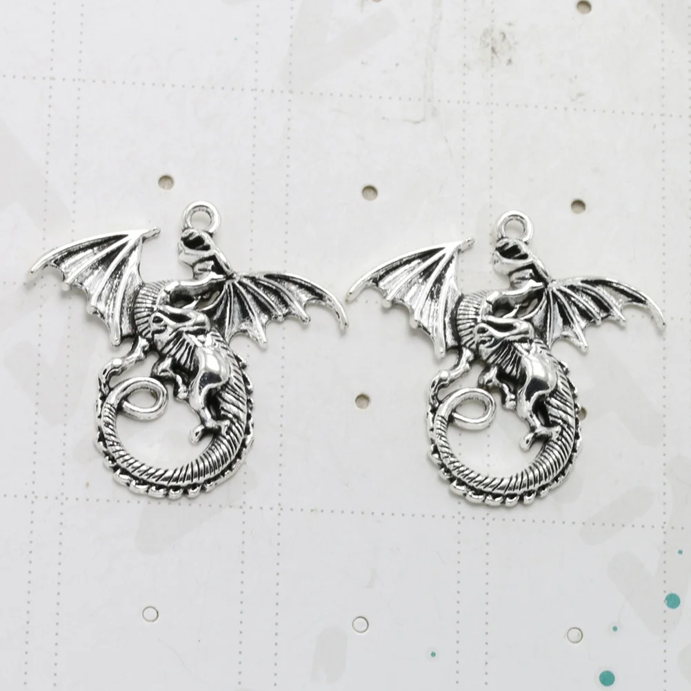 10 шт., подвеска в виде дракона из сплава, серебро, сделай сам, изготовление ювелирных изделий для ожерелья, браслета, брелка, ювелирные изделия для скрапбукинга, принадлежности 
10 шт., подвеска в виде дракона из сплава, серебро, сделай сам, изготовление ювелирных изделий для ожерелья, браслета, брелка, ювелирные изделия для скрапбукинга, принадлежности