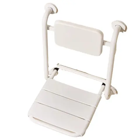 Foldable Bathroom Chair with Armchair, Movable Toilet Plastic Chairs for Elderly,Bath Backrest,Non-slip Chair,Furniture Articles
