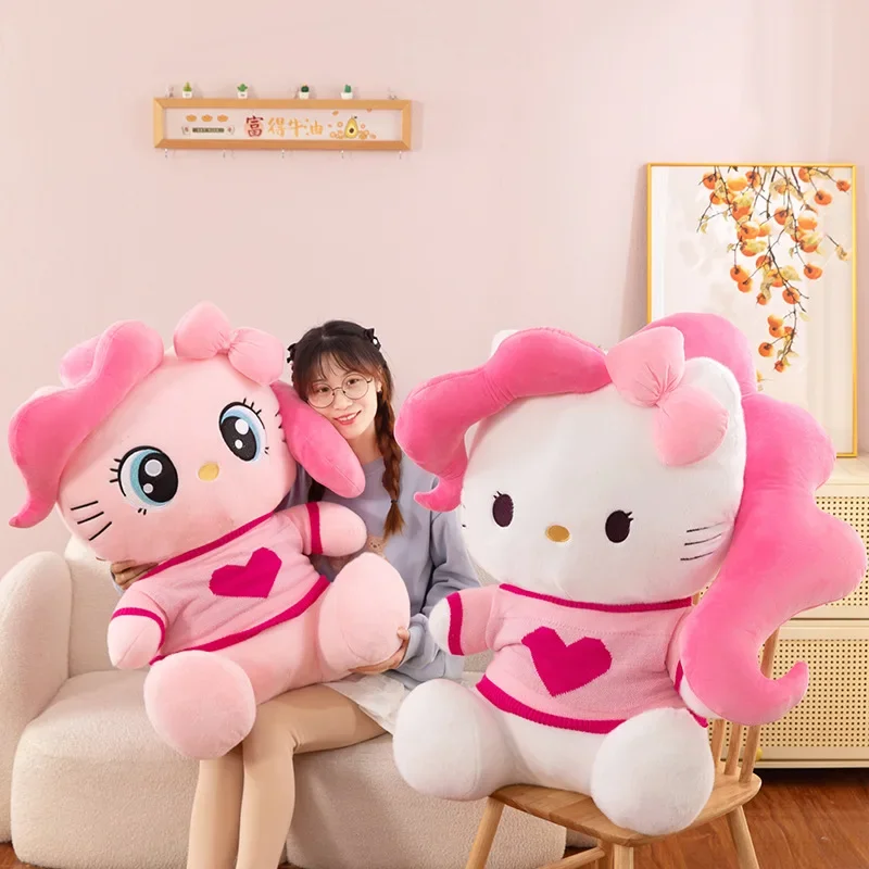 53 см Kawaii Sanrio Hello Kitty Cat, плюшевые игрушки, мультяшная плюшевая кукла My Little Pony, мягкая аниме-подушка, подарки на день рождения для детей
53 см Kawaii Sanrio Hello Kitty Cat, плюшевые игрушки, мультяшная плюшевая кукла My Little Pony, мягкая аниме-подушка, подарки на день рождения для детей