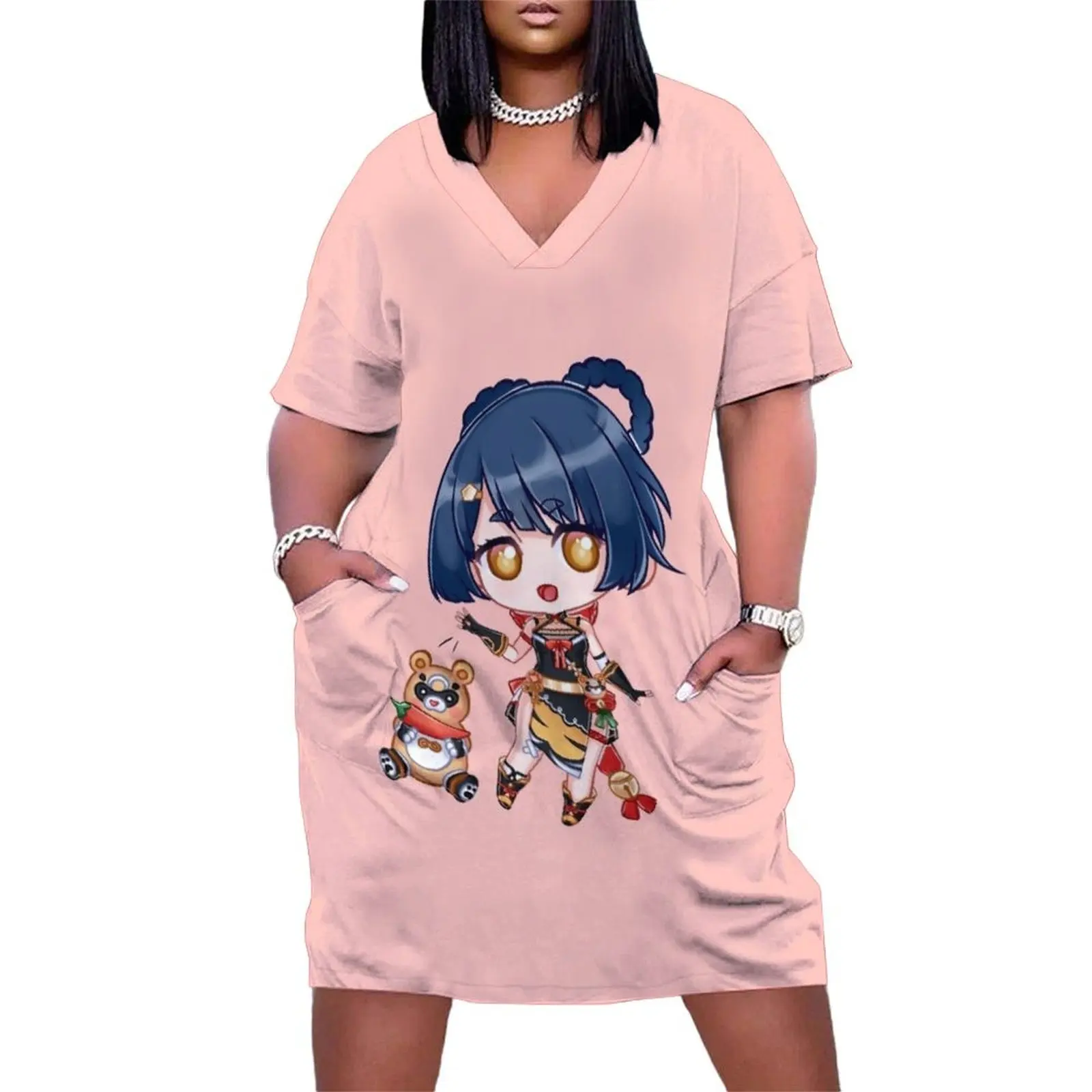 Xiangling chibi Loose Pocket Dress dress korean style luxury evening dresses 2025
Xiangling chibi Loose Pocket Dress dress korean style luxury evening dresses 2025