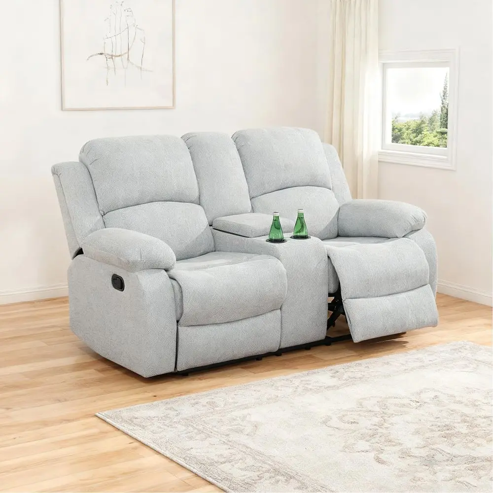Gray Reclining Sofa Set, 2-Seater Loveseat with Cup Holders, Storage for Living Room or Home Theater
Gray Reclining Sofa Set, 2-Seater Loveseat with Cup Holders, Storage for Living Room or Home Theater