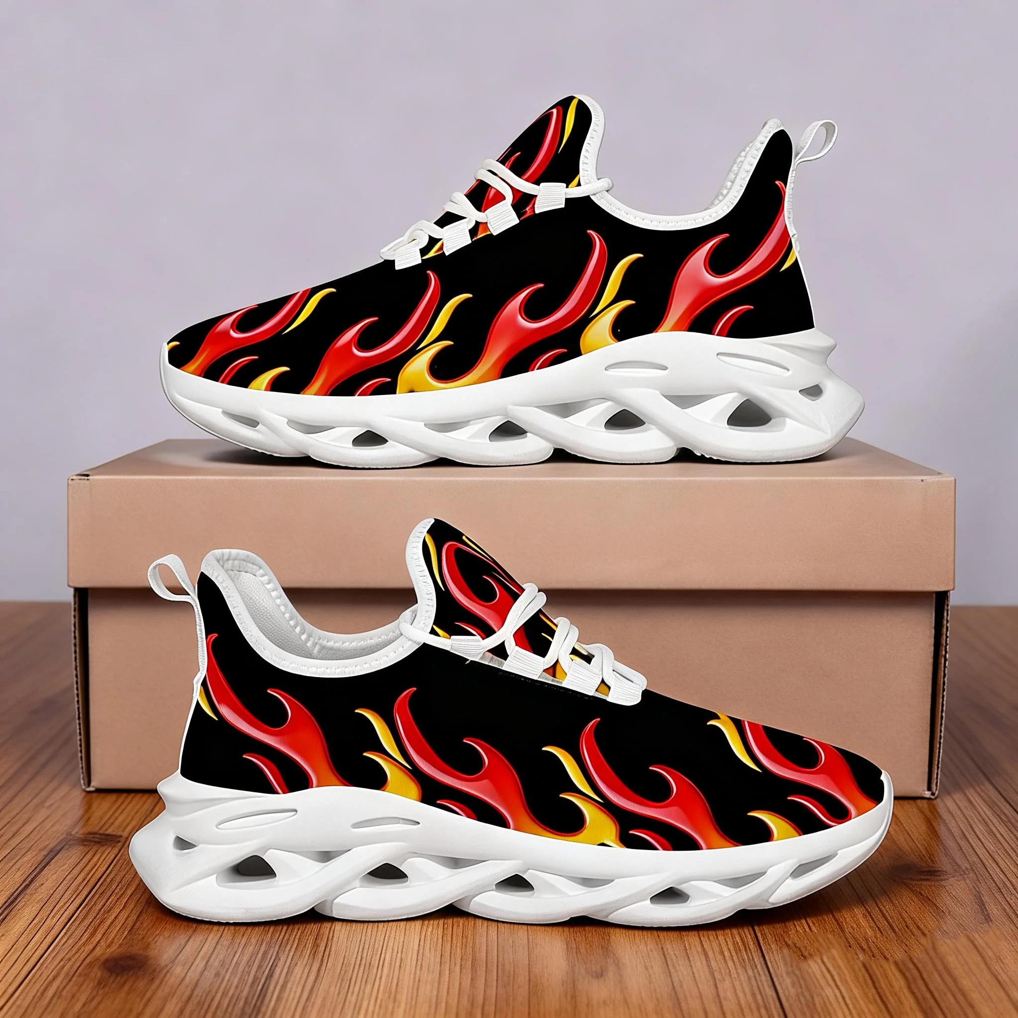 Sneakers Men Mesh Breathable Casual Men Shoes Unisex Light Thick Sole Flame Pattern Couple Shoes Athletic Sneakers Women Shoes
Sneakers Men Mesh Breathable Casual Men Shoes Unisex Light Thick Sole Flame Pattern Couple Shoes Athletic Sneakers Women Shoes