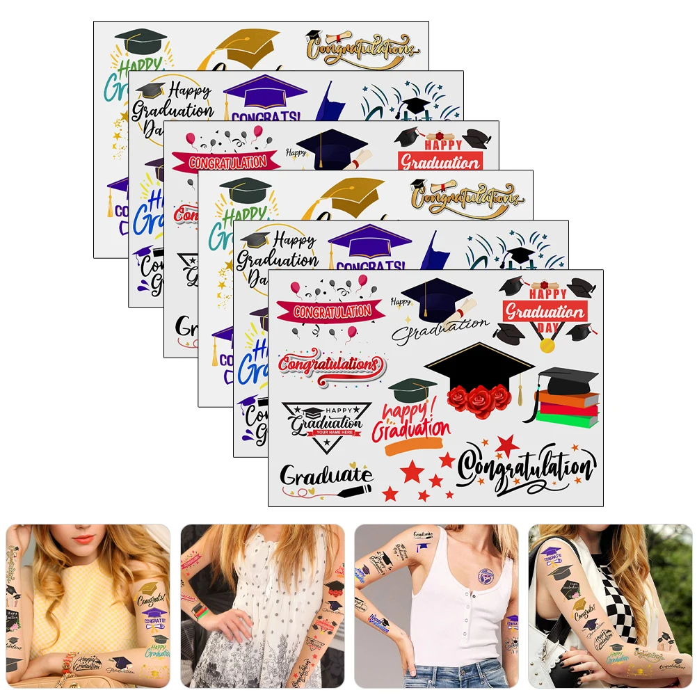 6 Sheets Graduation Season Tattoo Stickers Party Decoration Aesthetic Theme Congrats Face Bachelorette
6 Sheets Graduation Season Tattoo Stickers Party Decoration Aesthetic Theme Congrats Face Bachelorette