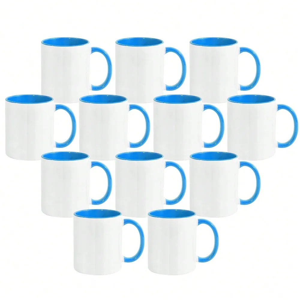 6/12 Pack 11oz Ceramic Coffee Mug, Tazas Para Sublimacion, Sublimation Mugs Blank,Coffee Mugs With Blue Color Mug Inner And Handle For Coffee, Tea, Latte, Soup, Milk, Hot Cocoa
6/12 Pack 11oz Ceramic Coffee Mug, Tazas Para Sublimacion, Sublimation Mugs Blank,Coffee Mugs With Blue Color Mug Inner And Handle For Coffee, Tea, Latte, Soup, Milk, Hot Cocoa