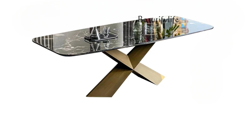 Luxury Stone Dining Table Italian Minimalist Natural Marble Rectangular Villa Large Flat High-End Dining Table
Luxury Stone Dining Table Italian Minimalist Natural Marble Rectangular Villa Large Flat High-End Dining Table
