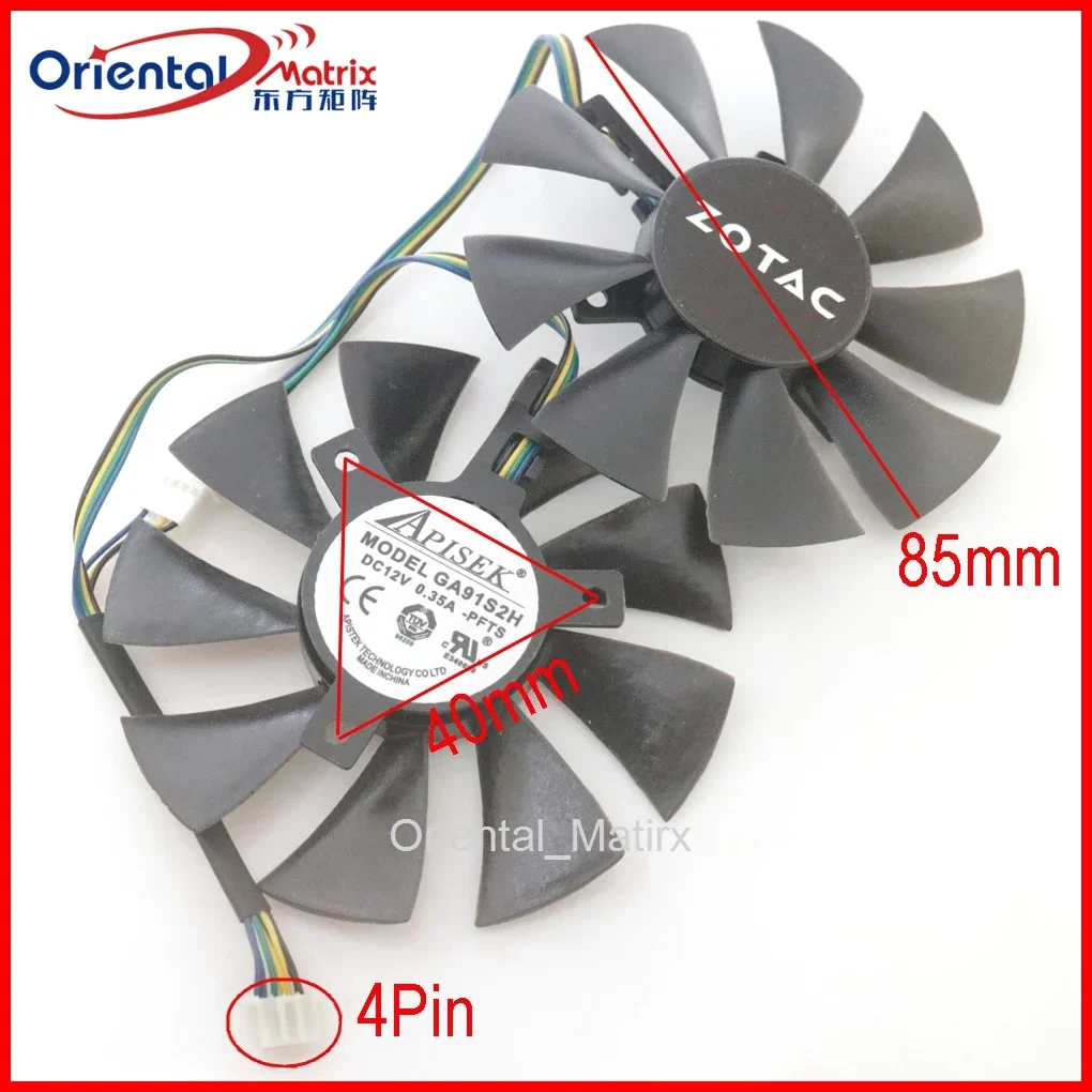 2 шт./лот GA91S2H 12 В 0,35 А 40*40*40 мм 4Pin 85 мм VGA вентилятор для ZOTAC GTX1070 MINI кулер для видеокарты охлаждающий вентилятор
2 шт./лот GA91S2H 12 В 0,35 А 40*40*40 мм 4Pin 85 мм VGA вентилятор для ZOTAC GTX1070 MINI кулер для видеокарты охлаждающий вентилятор